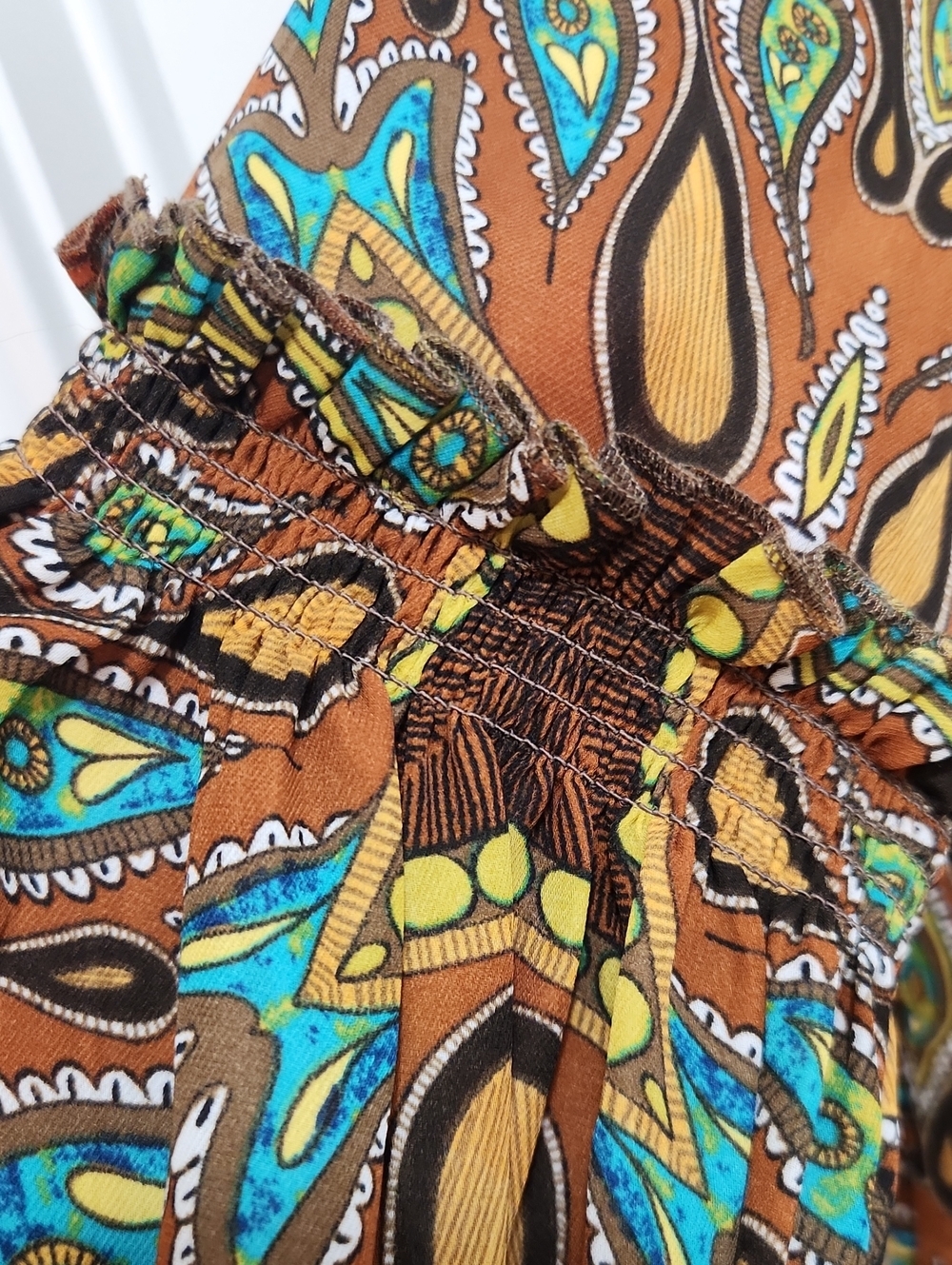 Chico's Mixed Print Chiffon Longsleeve Blouse Top Size 1 (US Size Medium) - Picture 6 of 11